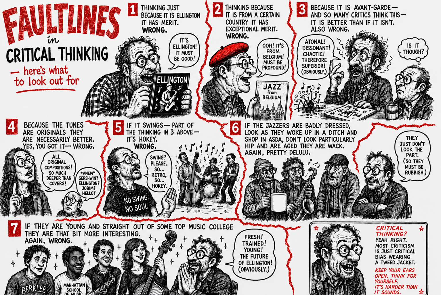 At least 7 faultlines in critical thinking